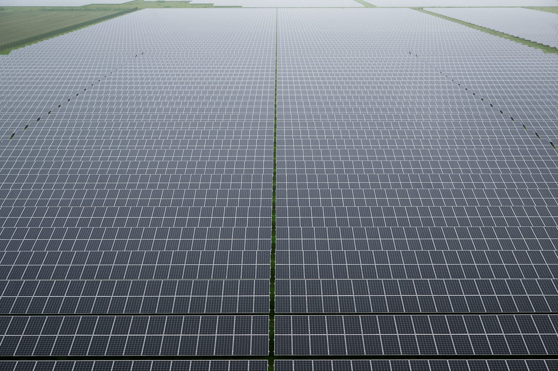 Solar panels on shore